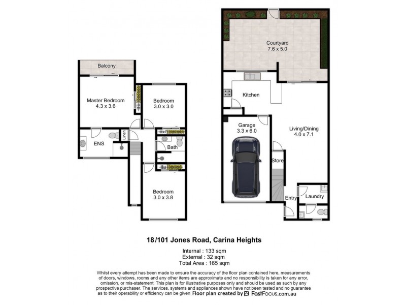 18/101 Jones Road, Carina Heights QLD 4152 Floorplan