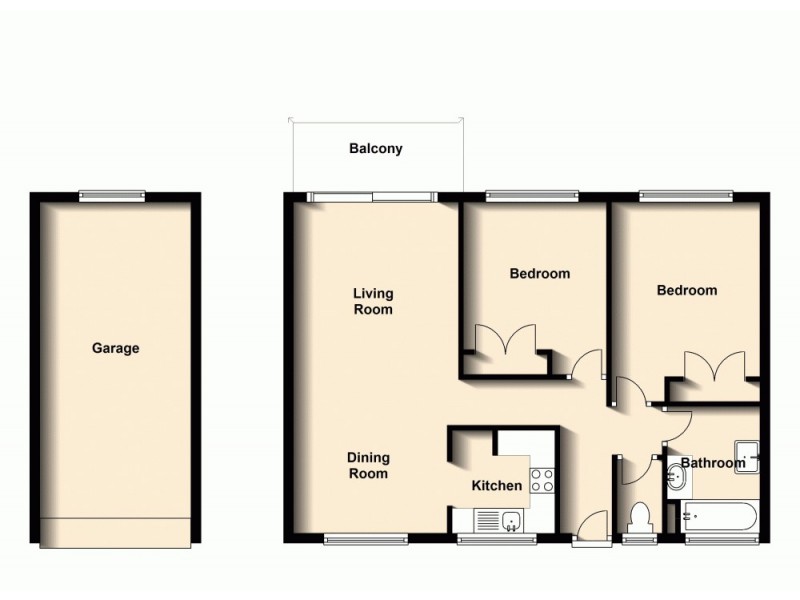 2/22 Princess Street, Fairfield QLD 4103 Floorplan