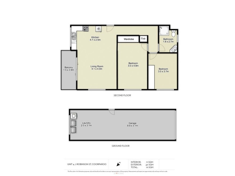 4/7 Robinson Street, Coorparoo QLD 4151 Floorplan