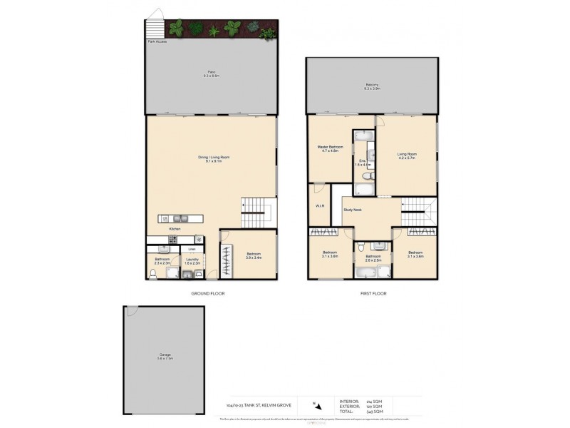 104/19-23 Tank Street, Kelvin Grove QLD 4059 Floorplan