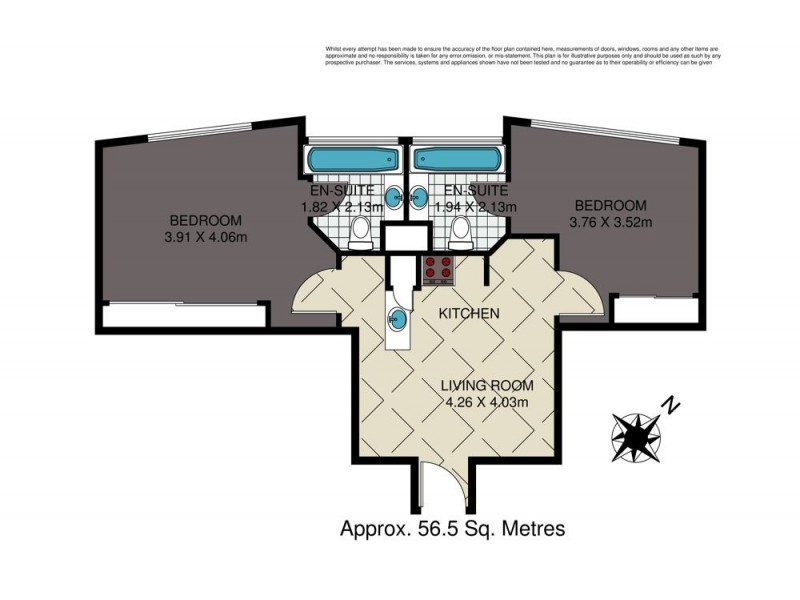 183/293 North Quay, Brisbane City QLD 4000 Floorplan
