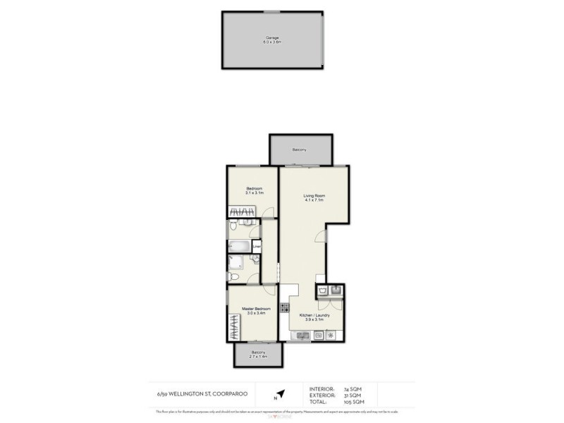 6/59 Wellington Street, Coorparoo QLD 4151 Floorplan