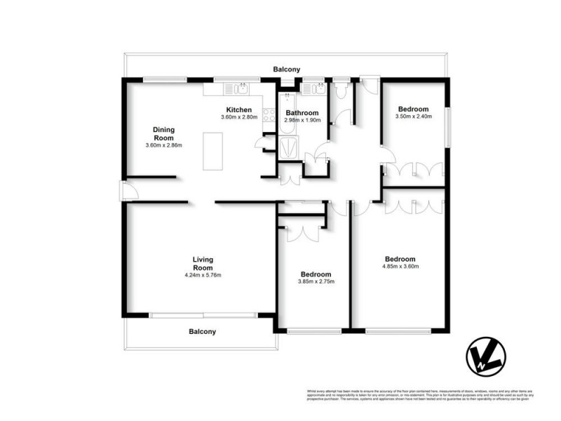 2/8 Noela Street, Coorparoo QLD 4151 Floorplan