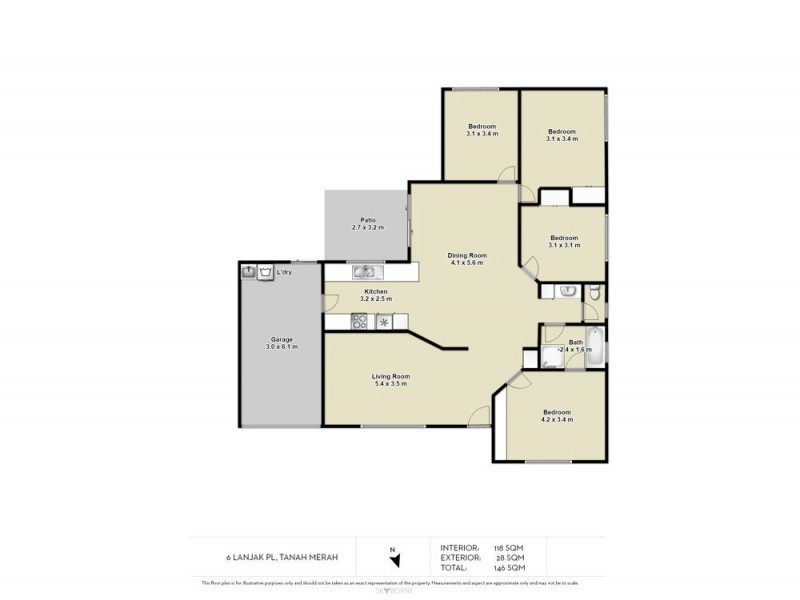 6 Lanjak Place, Tanah Merah QLD 4128 Floorplan