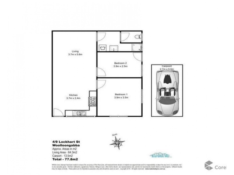 4/9 Lockhart Street, Woolloongabba QLD 4102 Floorplan