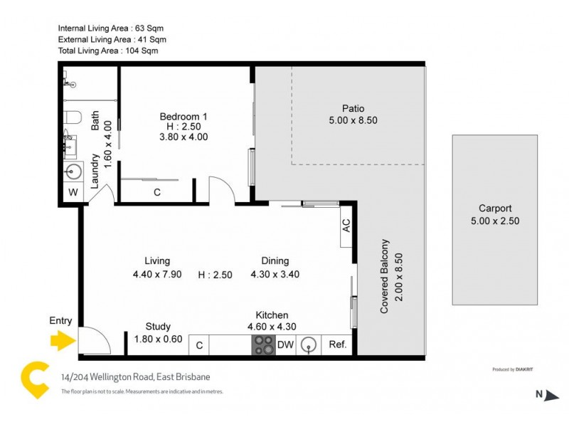 14/204 Wellington Road, East Brisbane QLD 4169 Floorplan
