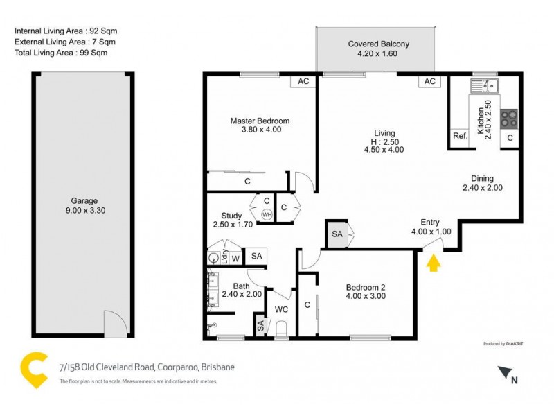 7/158 Old Cleveland Road, Coorparoo QLD 4151 Floorplan