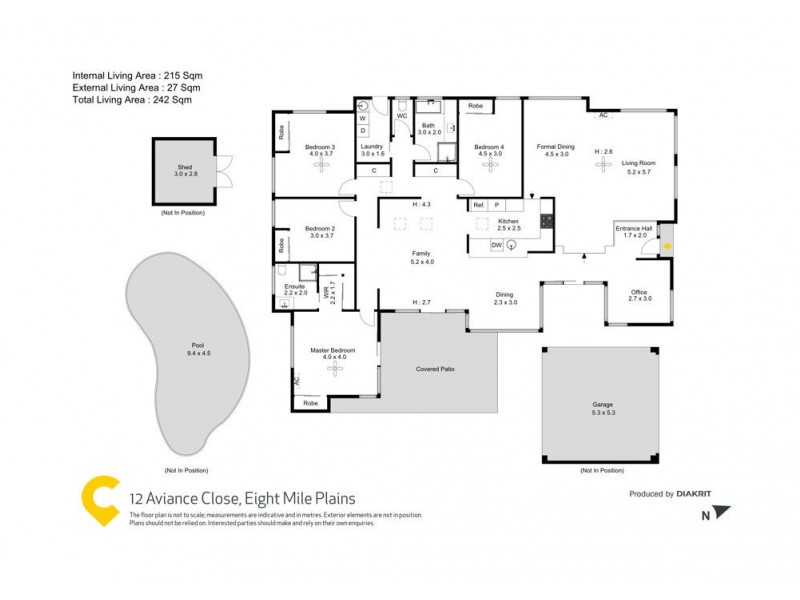 12 Aviance Close, Eight Mile Plains QLD 4113 Floorplan