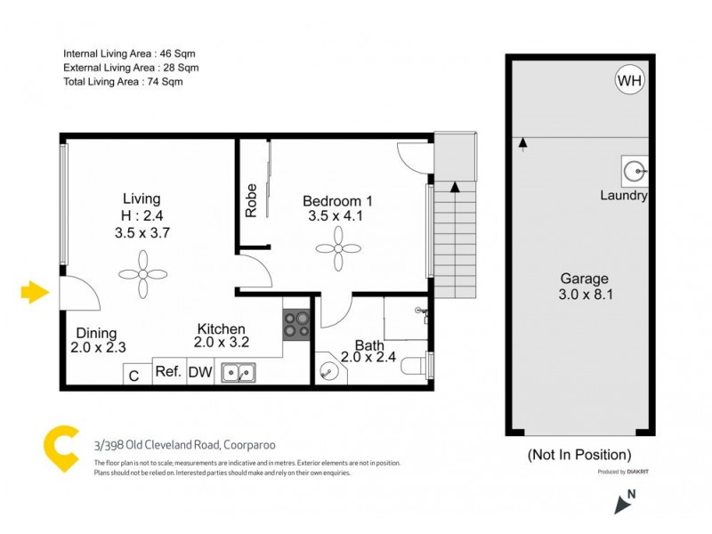3/398 Old Cleveland Road, Coorparoo QLD 4151 Floorplan