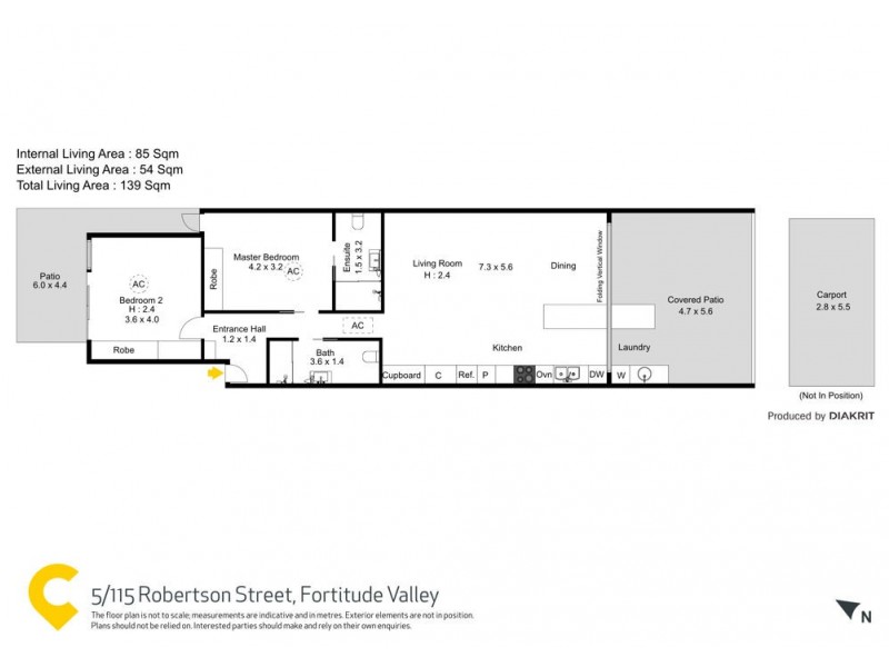 5/115 Robertson Street, Fortitude Valley QLD 4006 Floorplan