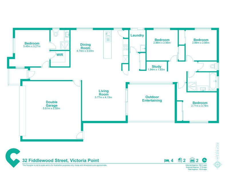 32 Fiddlewood Street, Victoria Point QLD 4165 Floorplan