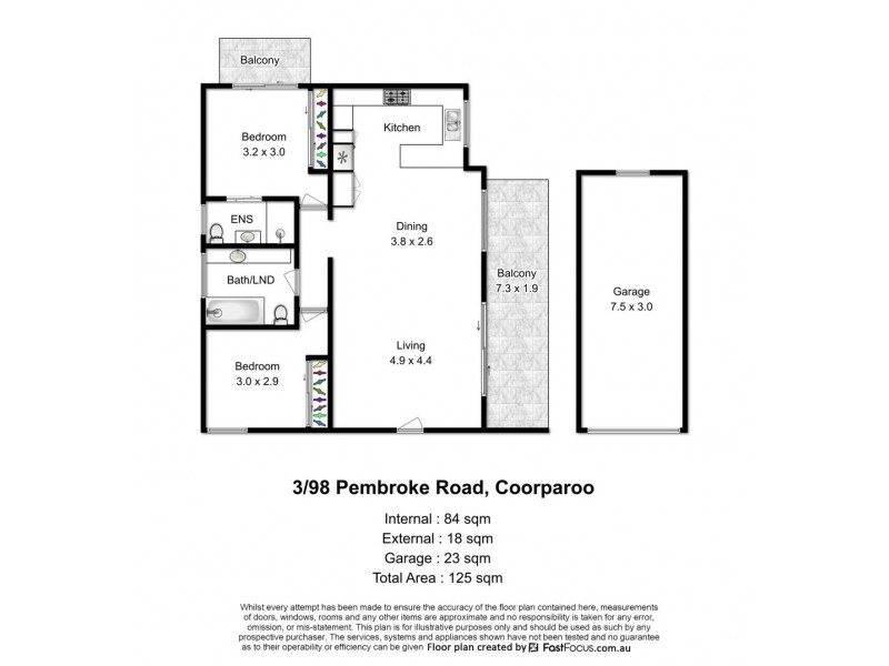 3/98 Pembroke Road, Coorparoo QLD 4151 Floorplan