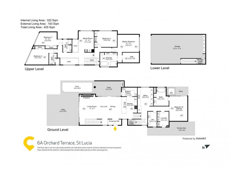 6A Orchard Terrace, St Lucia QLD 4067 Floorplan