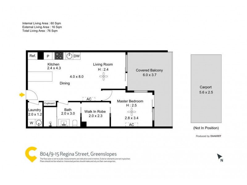 804/9-15 Regina Street, Greenslopes QLD 4120 Floorplan