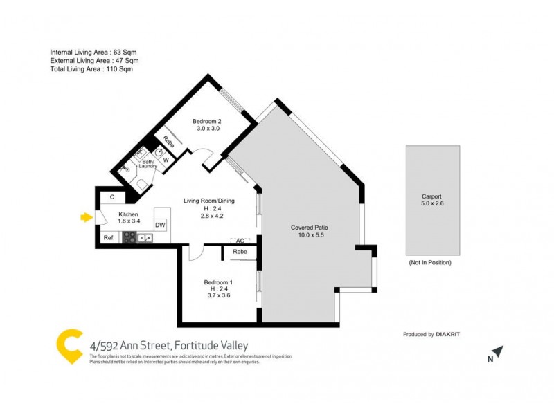 4/592 Ann Street, Fortitude Valley QLD 4006 Floorplan