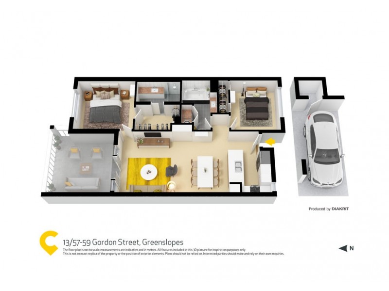 13/57-59 Gordon Street, Greenslopes QLD 4120 Floorplan