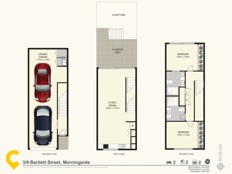 3/9 Bartlett Street, Morningside QLD 4170 Floorplan