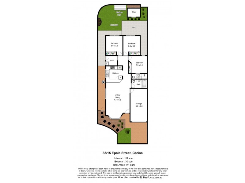 33/15 Epala Street, Carina QLD 4152 Floorplan