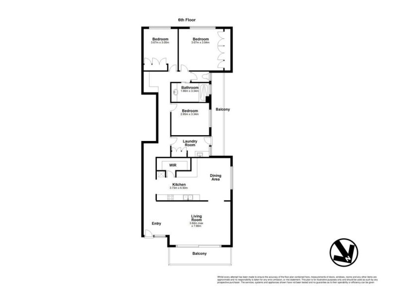12/161 Moray Street, New Farm QLD 4005 Floorplan