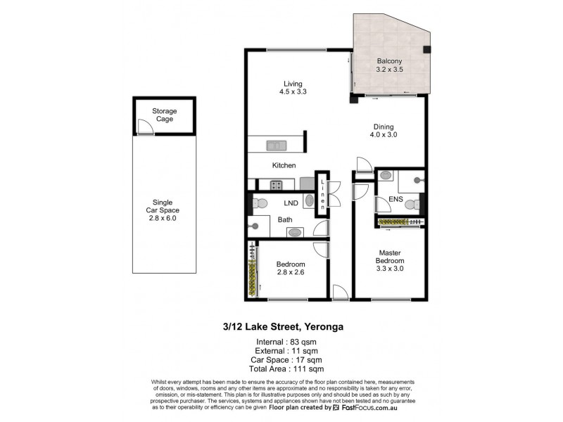 3/12 Lake Street, Yeronga QLD 4104 Floorplan