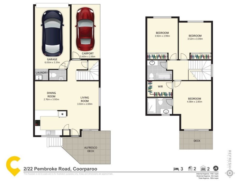 2/22 Pembroke Road, Coorparoo QLD 4151 Floorplan