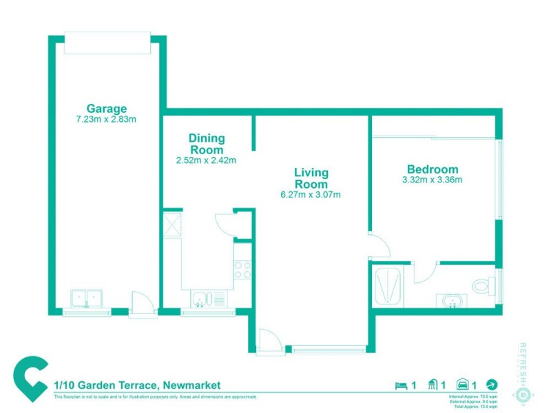1/10 Garden Terrace, Newmarket QLD 4051 Floorplan