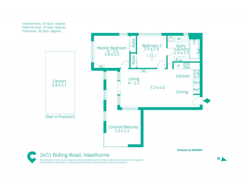 24/11 Riding Road, Hawthorne QLD 4171 Floorplan