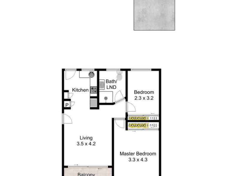 1/42 Toorak Road, Hamilton QLD 4007 Floorplan