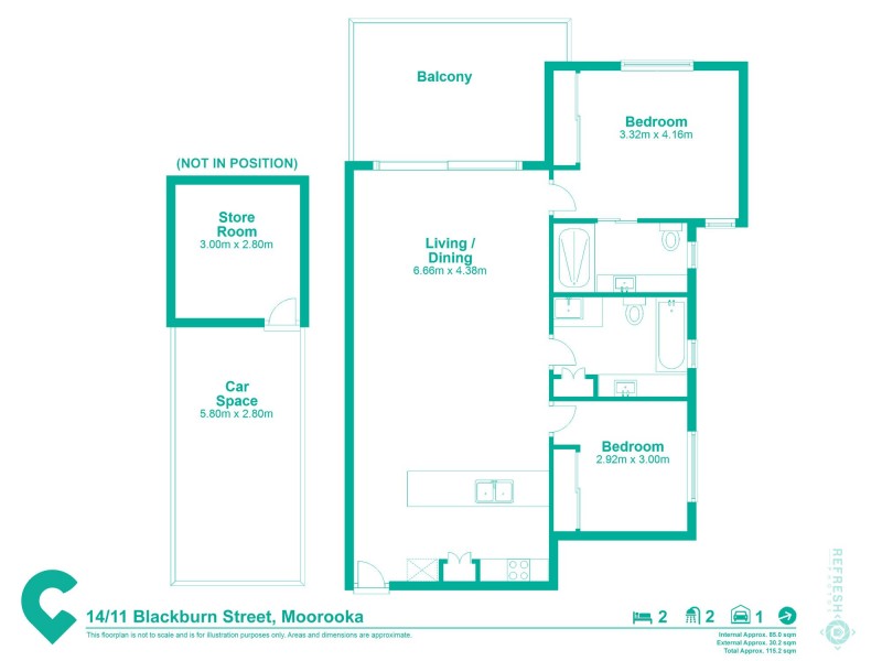14/11 Blackburn Street, Moorooka QLD 4105 Floorplan