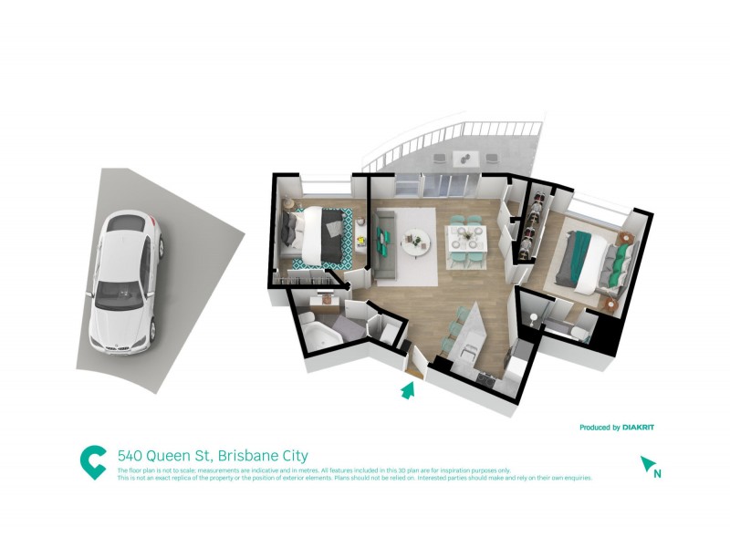 30/540 Queen Street, Brisbane City QLD 4000 Floorplan