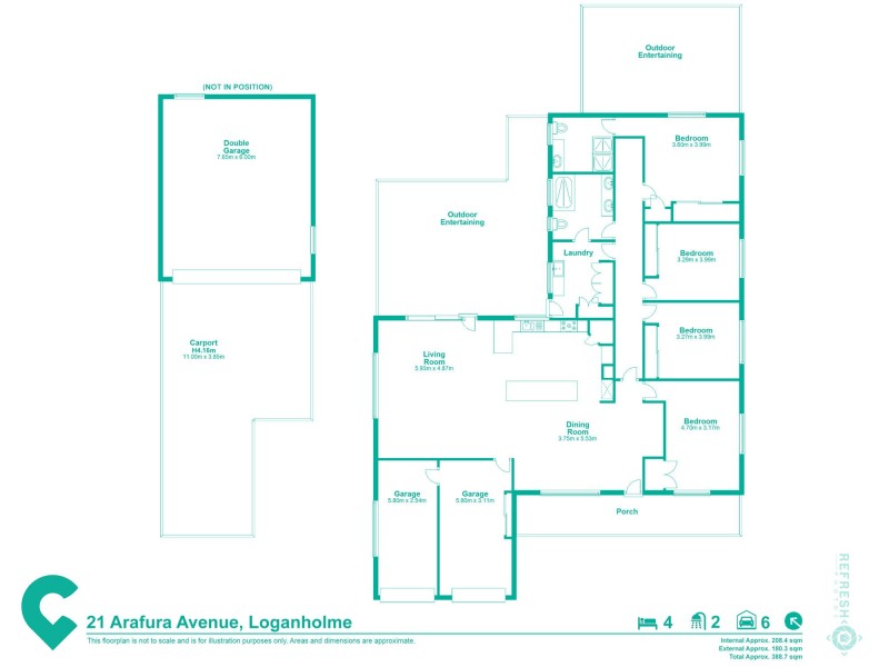 21 Arafura Ave, Loganholme QLD 4129 Floorplan