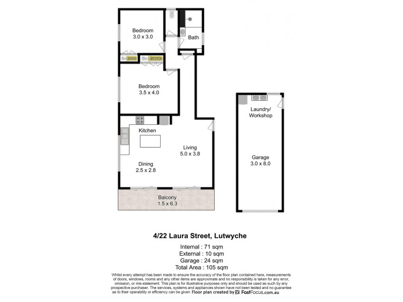 4/22 Laura Street, Lutwyche QLD 4030 Floorplan