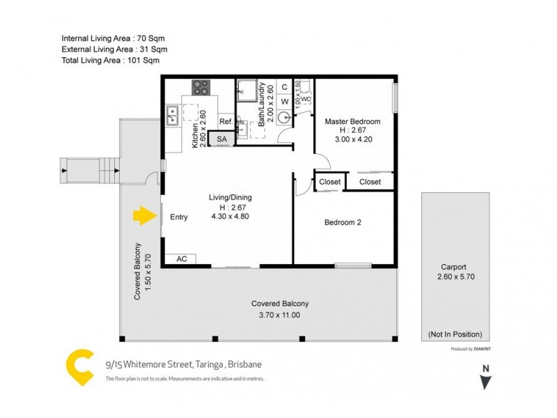 9/15 Whitmore Street, Taringa QLD 4068 Floorplan