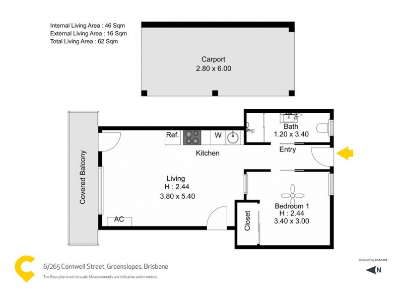 6/265 Cornwall Street, Greenslopes QLD 4120 Floorplan