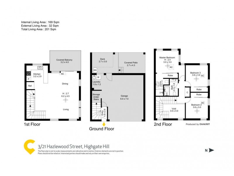 3/21 Hazlewood Street, Highgate Hill QLD 4101 Floorplan