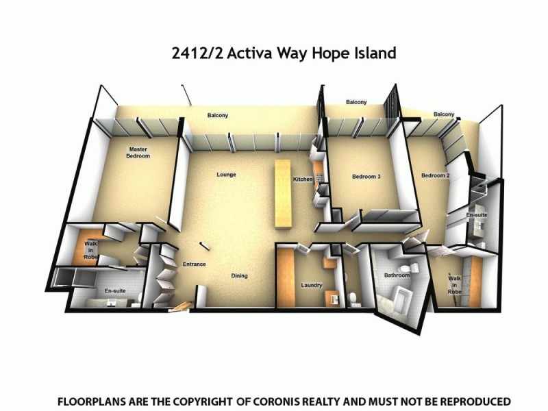 2412/2 Activa Way, Hope Island QLD 4212 Floorplan