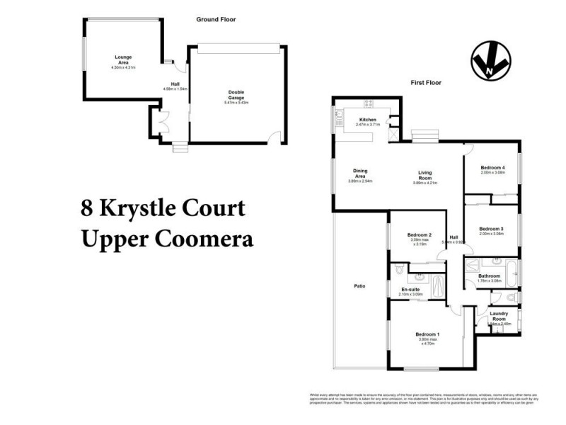 8 Krystle Court, Upper Coomera QLD 4209 Floorplan