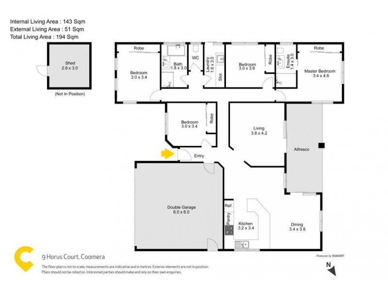 9 Horus Court, Coomera QLD 4209 Floorplan