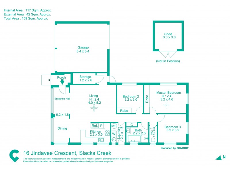 16 Jindavee Crescent, Slacks Creek QLD 4127 Floorplan