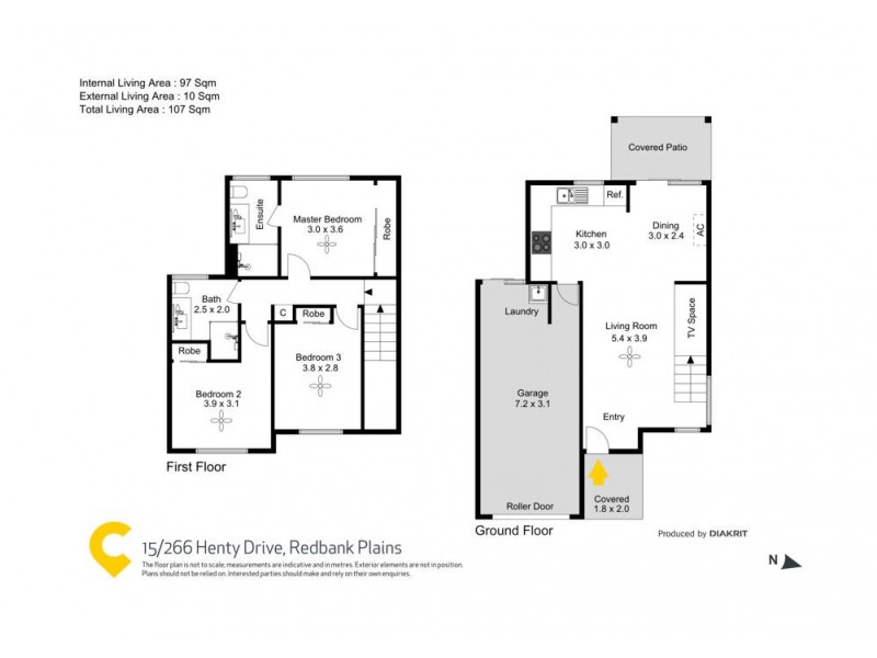 15/266 Henty Drive, Redbank Plains QLD 4301 Floorplan