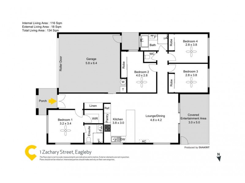1 Zachary Street, Eagleby QLD 4207 Floorplan