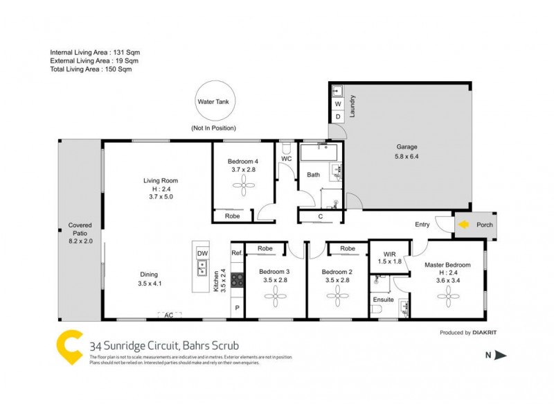 34 Sunridge Circuit, Bahrs Scrub QLD 4207 Floorplan