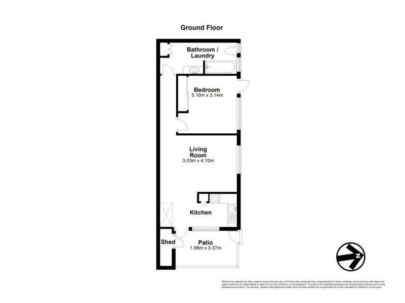 1/707 Main Street, Kangaroo Point QLD 4169 Floorplan