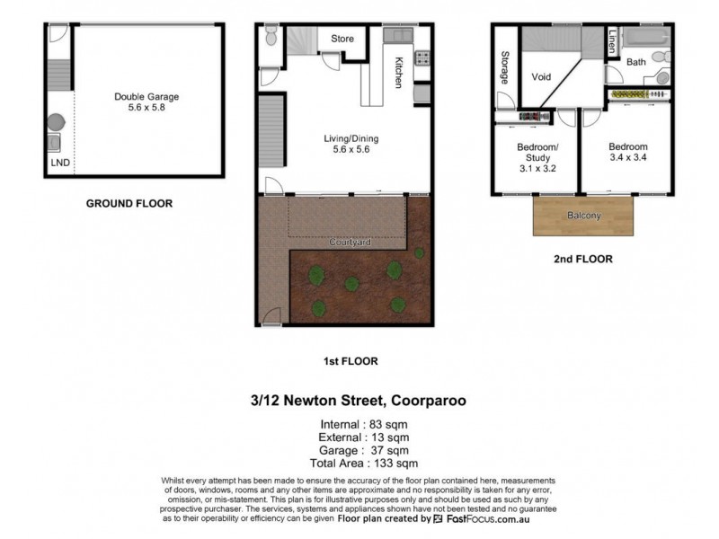 3/12 Newton Street, Coorparoo QLD 4151 Floorplan