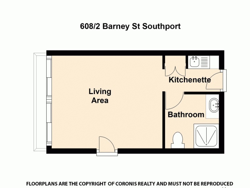608/2 Barney Street, Southport QLD 4215 Floorplan