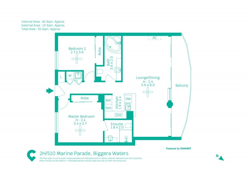 2h/510 Marine Parade, Biggera Waters QLD 4216 Floorplan