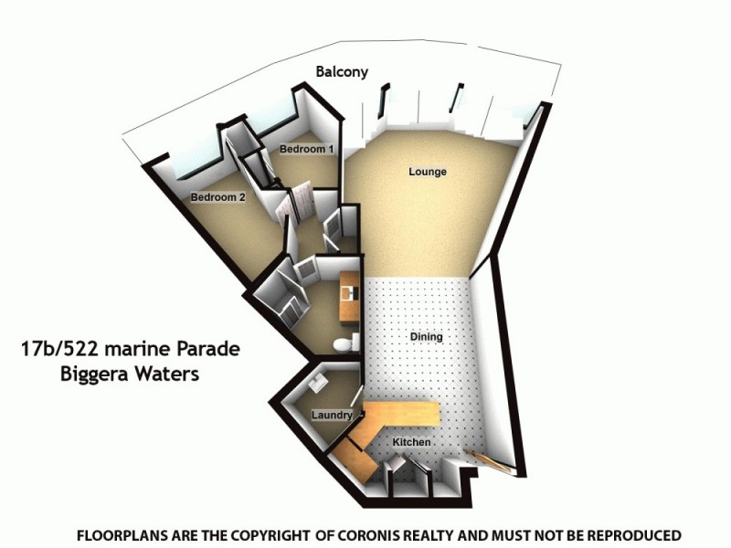 17B/522 Marine Parade, Biggera Waters QLD 4216 Floorplan