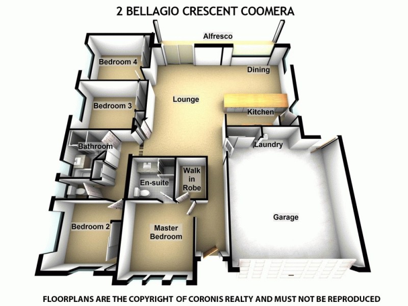 2 Bellagio Crescent, Coomera QLD 4209 Floorplan