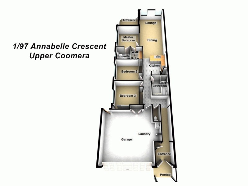 1/97 Annabelle Crescent, Upper Coomera QLD 4209 Floorplan