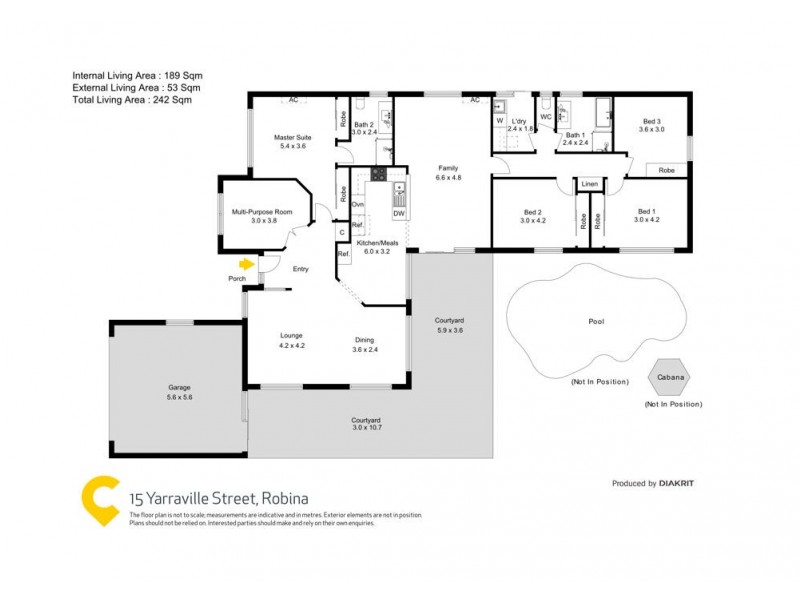 15 Yarraville Street, Robina QLD 4226 Floorplan